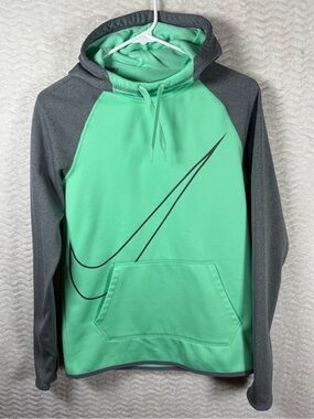 Nike Teal Green Dri-FIT Pullover Hoodie with Purple Logo